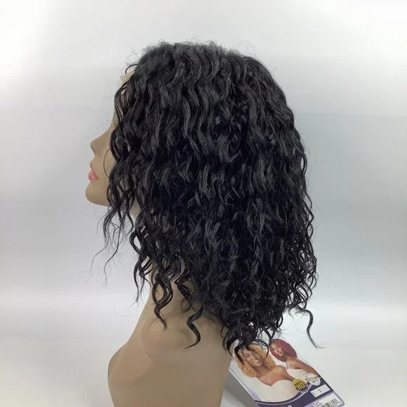 Outre Lace Front Yanara Wig Color 1 Curly HD Transparent Lace Pre-Plucked - Picture 5 of 9